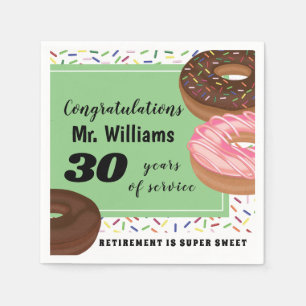 Serviette En Papier Parti de retraite Donut et Sprinkles