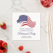 Serviette En Papier Parti de retraite du drapeau patriotique américain (En situation)