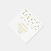 Serviette En Papier Parti de retraite Gold & Black Chic Confetti (Coin)