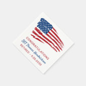 Serviette En Papier Parti de retraite militaire drapeau américain patr (Coin)