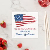 Serviette En Papier Parti de retraite militaire drapeau américain patr (En situation)