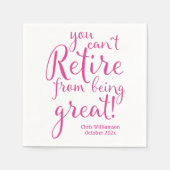 Serviette En Papier Parti de retraite rose Retrait grand (Devant)