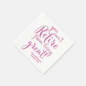 Serviette En Papier Parti de retraite rose Retrait grand (Coin)