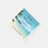 Serviette En Papier Parti de retraite Tropical Beach Palm Trees (Coin)