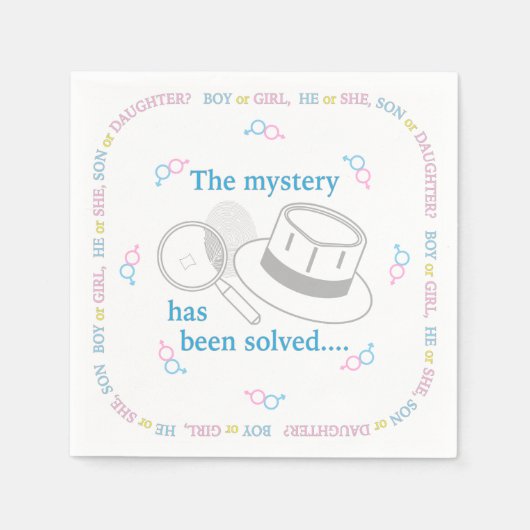 Serviette En Papier Parti de révélation de genre (Devant)