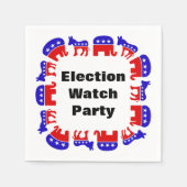 Serviette En Papier Parti de surveillance électorale (Devant)