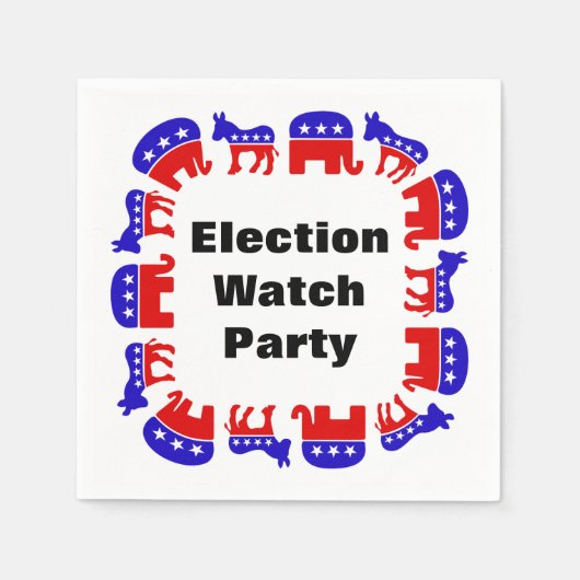 Serviette En Papier Parti de surveillance électorale (Devant)