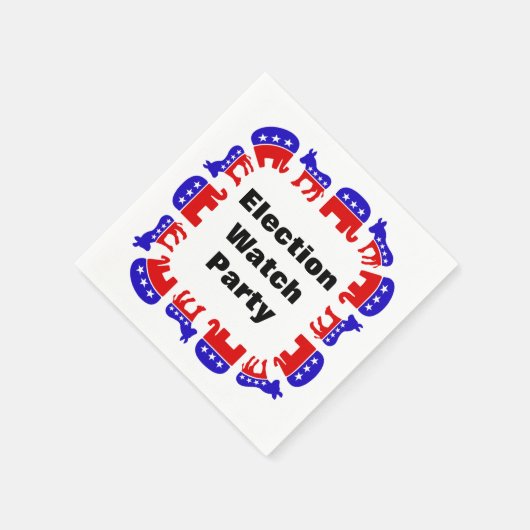 Serviette En Papier Parti de surveillance électorale (Coin)