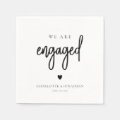 Serviette En Papier Parti d'engagement Boho Moderne (Devant)