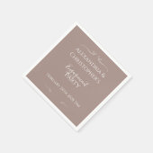 Serviette En Papier Parti d'engagement Mariage moderne chic (Coin)