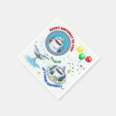 Serviette En Papier Parti des Anniversaires de enfants de requins (Coin)