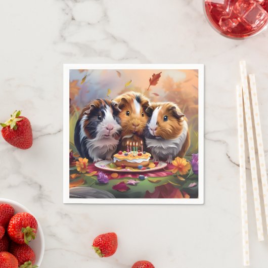 Serviette En Papier Parti des Chiens de Guinée (En situation)