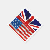 Serviette En Papier Parti des drapeaux américains et britanniques pers (Coin)
