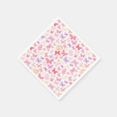 Serviette En Papier Parti des papillons rose violet jaune (Coin)