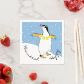 Serviette En Papier Parti des pingouins d'Hanoukka (En situation)
