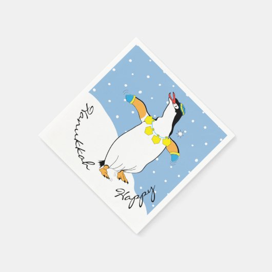 Serviette En Papier Parti des pingouins d'Hanoukka (Coin)