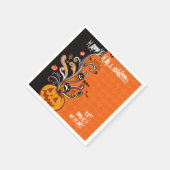 Serviette En Papier Parti d'Halloween du Citrouille d'Orange Black (Coin)