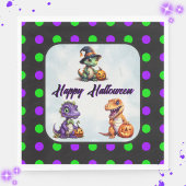 Serviette En Papier Parti Dino-Mash d'Halloween
