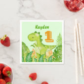 Serviette En Papier Parti Dinosaur personnalisé (En situation)