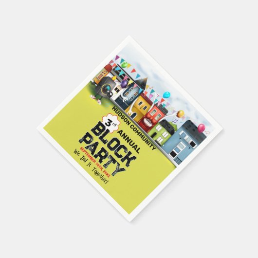 Serviette En Papier Parti du bloc de quartier (Coin)