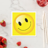 Serviette En Papier Parti Emoji Joyeux Emoticon Happy Face (En situation)