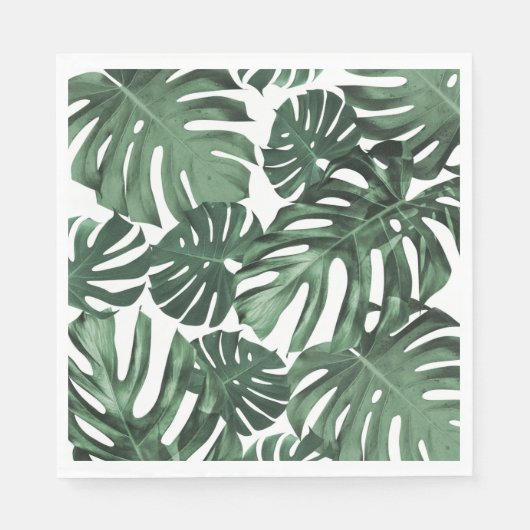 Serviette En Papier Parti Feuille tropical (Devant)