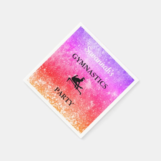 Serviette En Papier PARTI GYMNASTICS Ensemble personnalisé de 50 NAPKI (Coin)