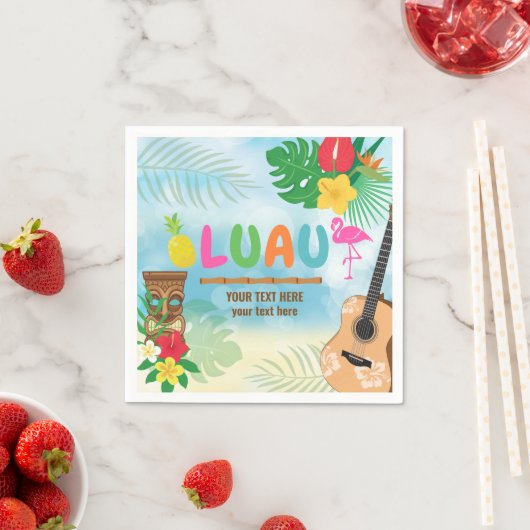 Serviette En Papier Parti Luau (En situation)