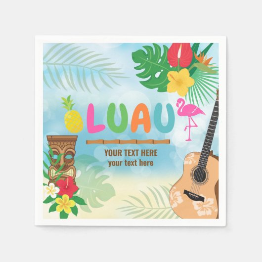 Serviette En Papier Parti Luau (Devant)