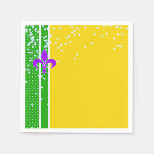 Serviette En Papier Parti Mardi Gras   Fleur de Lis La Nouvelle-Orléan