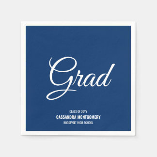 Serviette En Papier Parti minimaliste de la marine moderne de graduati