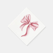 Serviette En Papier Parti minimaliste Fille Rose Bow (Coin)