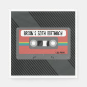 Serviette En Papier Parti Mixtape Rétro (Devant)