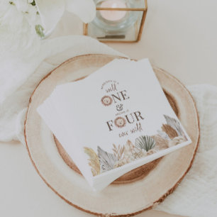 Serviette En Papier Parti mixte sauvage un et quatre jamais sauvage