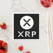 Serviette En Papier Parti monétaire de chiffrement noir XRP (En situation)