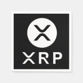Serviette En Papier Parti monétaire de chiffrement noir XRP (Devant)