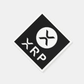 Serviette En Papier Parti monétaire de chiffrement noir XRP (Coin)