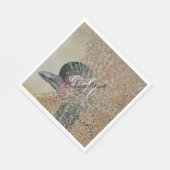 SERVIETTE EN PAPIER PARTI MONOGRAMME AFRICAIN CRANE BIRD (Coin)