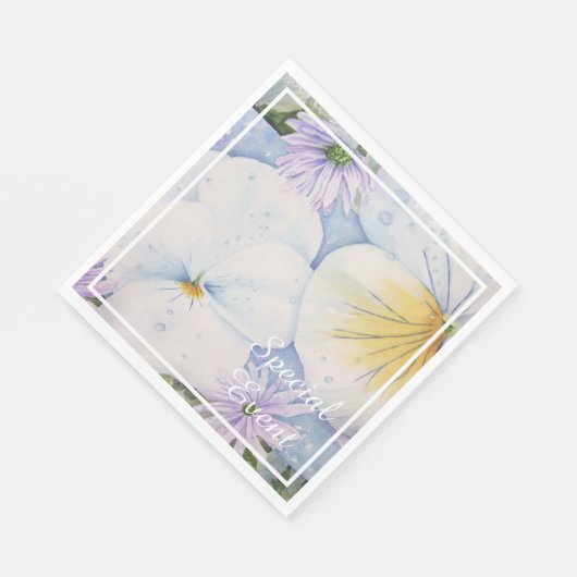 Serviette En Papier Parti Pansy (Coin)