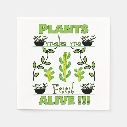 Serviette En Papier Parti plante Lover (Devant)