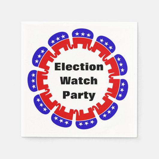 Serviette En Papier Parti républicain de surveillance des élections (Devant)