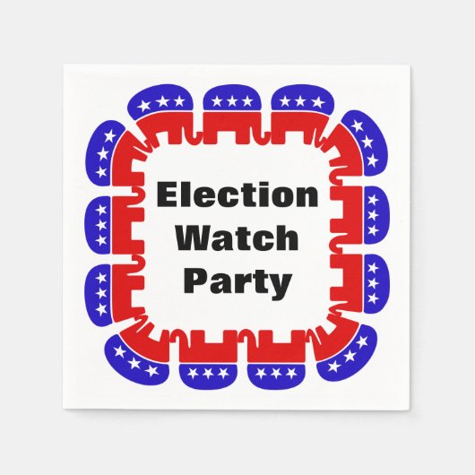 Serviette En Papier Parti républicain de surveillance des élections (Devant)