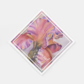 Serviette En Papier Parti rose Iris (Coin)