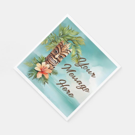 Serviette En Papier Parti Tropical Tiki (Coin)