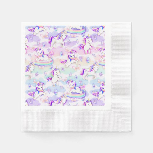 Serviette En Papier Parti Unicorn (Devant)
