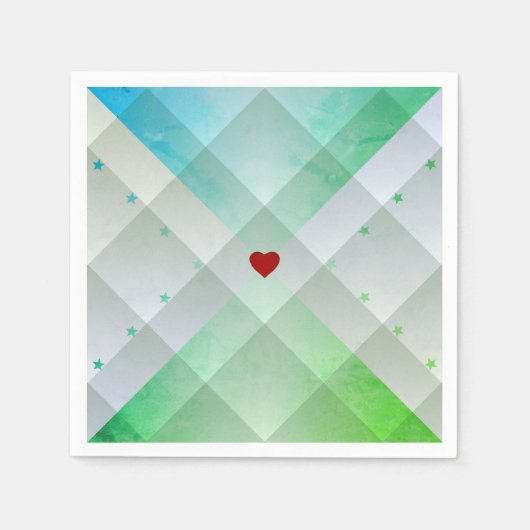 Serviette En Papier Parti Vert (Devant)