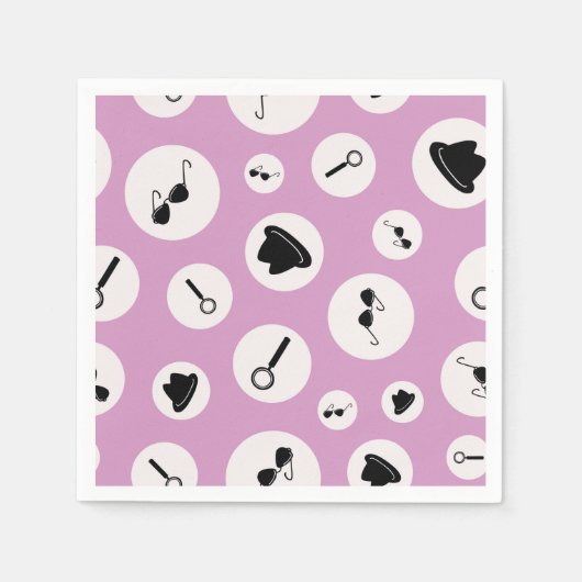 Serviette En Papier Partie agent secret (Devant)