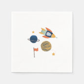 Serviette En Papier Partie Anniversaire de enfant spatiale Napkin (Devant)