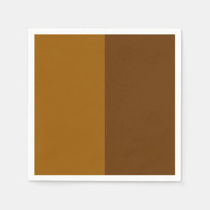 Serviette En Papier Partie Brown foncé clair demi-côtés
