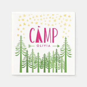 Serviette En Papier Partie de Glamping